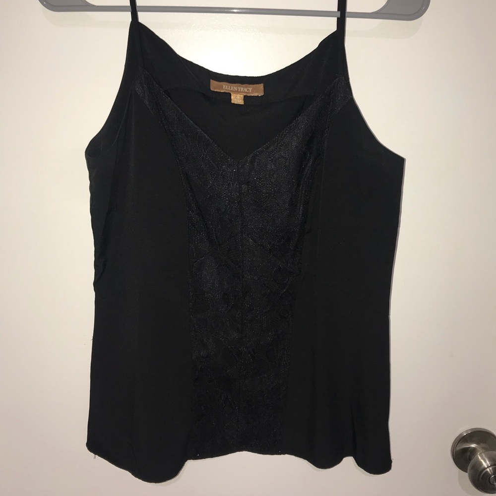Ellen Tracy Lace Detail Blouse